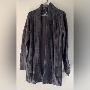 Karen Scott Cable-Knit Open-Front Cardigan. Large. NWT